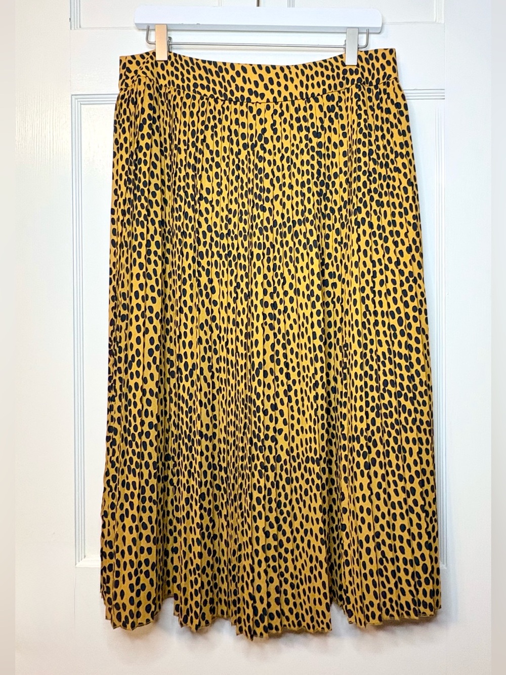 J Crew Cheetah Print Pleated Midi Skirt